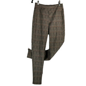Mudd Dress Leggings Women Medium Houndstooth Plaid Black Brown White Pockets